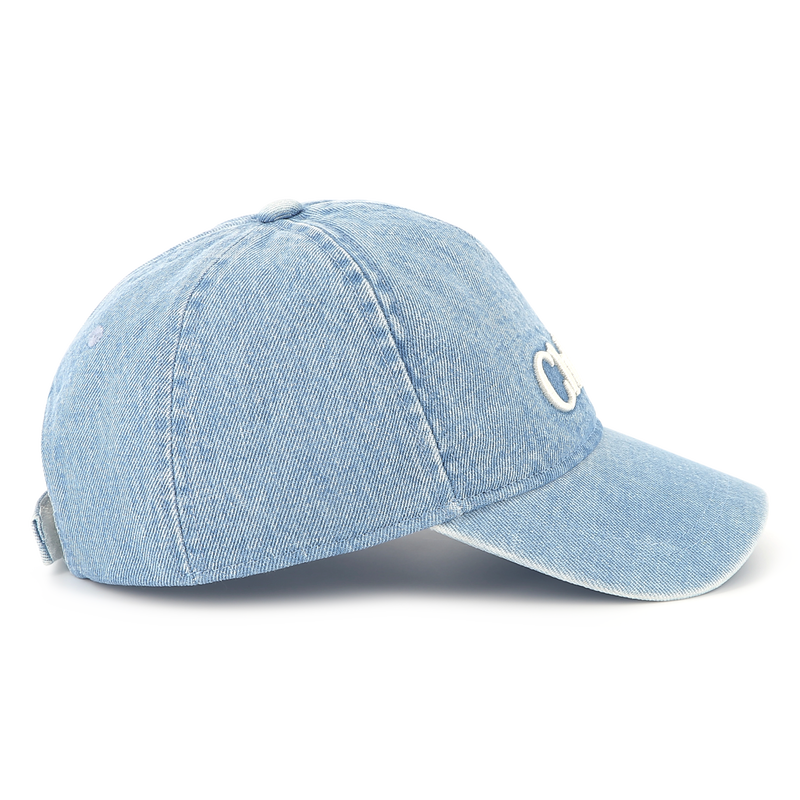 Geborduurde denim pet CHLOE 
                    GIRL